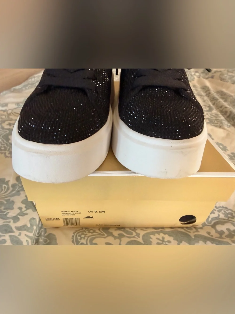 Michael Kors Romey Embellished Platform Sneakers - 9.5M